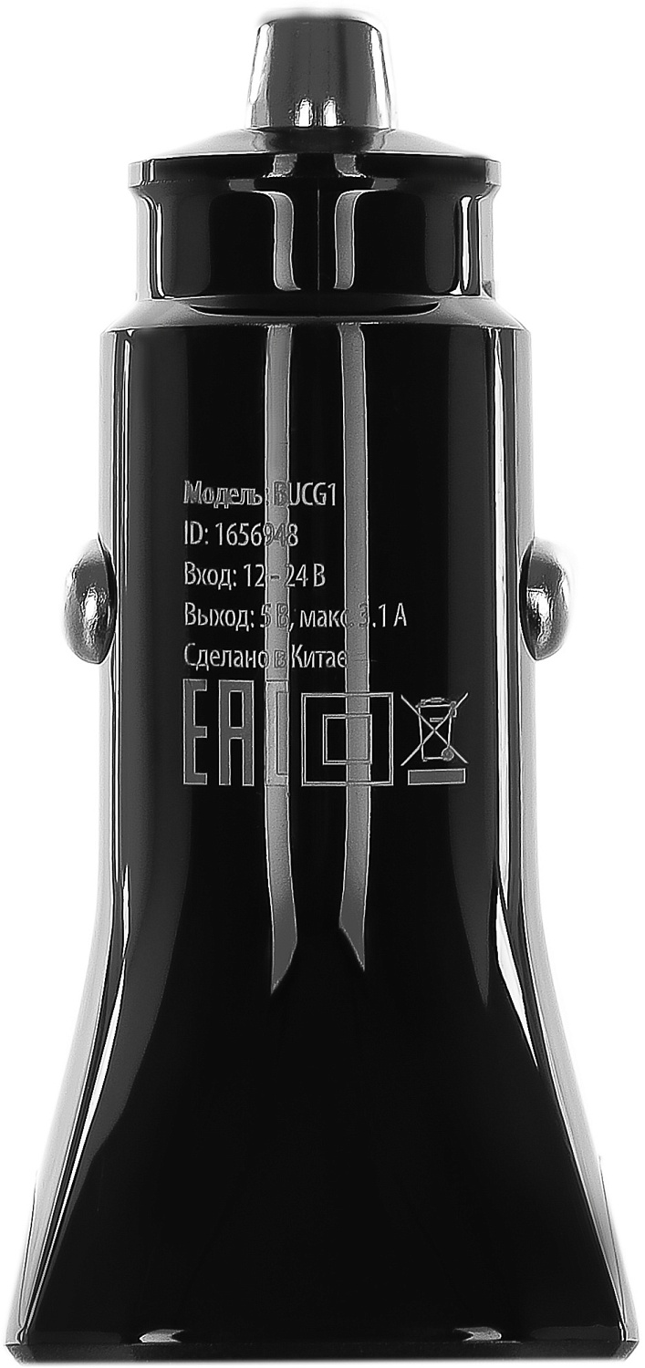 Автомобильное зар./устр. Buro BUCG1 15.5W 3.1A 2xUSB универсальное черный (BUCG15S200BK)