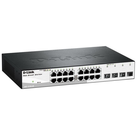 Коммутатор D-Link Smart  L2 Switch 16х1000Base-T, 4хCombo 1000Base-T/SFP, Compact CLI