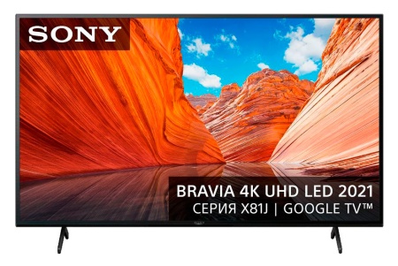 Телевизор LED Sony 65" KD-65X81J BRAVIA черный 4K Ultra HD 60Hz DVB-T DVB-T2 DVB-C DVB-S DVB-S2 USB WiFi Smart TV (RUS)