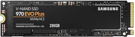 Твердотельный накопитель SSD M.2 (PCI-E NVMe) 250Gb Samsung 970 EVO plus (R3500/W2300MB/s) (MZ-V7S250BW analog MZ-V7E250BW, MZ-V6E250BW) 1year