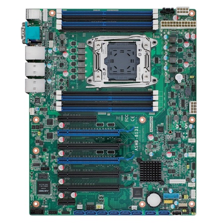 ASMB-813-00A1E, Advantech LGA 2011-R3 Intel® Xeon® E5-2600 v3/v4 ATX Server Board with 8 DDR4 DIMM, 5 PCIe x16 Slot, 6 USB 3.0, IPMI, (требуется установка батарейки CR2032)