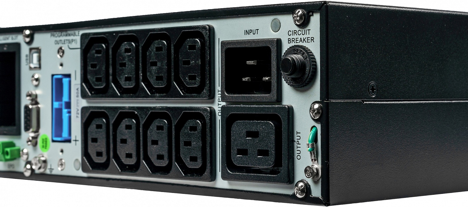 Источник бесперебойного питания Systeme Electric Smart-Save Online SRT, 3000VA/3000W, On-Line, Extended-run, Rack 2U(Tower convertible), LCD, Out: 8xC13+1xC19, SNMP Intelligent Slot, USB, RS-232