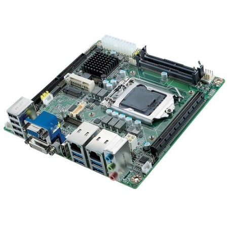 AIMB-205G2-00A1E, Socket LGA1151, для Intel Сore i3/i5/i7, до 32Гб DDR4 SO-DIMM, DP/DVI/VGA/LVDS, 8xCOM, 2xGbe LAN, 4xUSB 3.0, 6xUSB 2.0, M.2, MiniPCIe, PCIe x16 Advantech {20} (AIMB-205G2-00A1E) , (требуется установка батарейки CR2032)