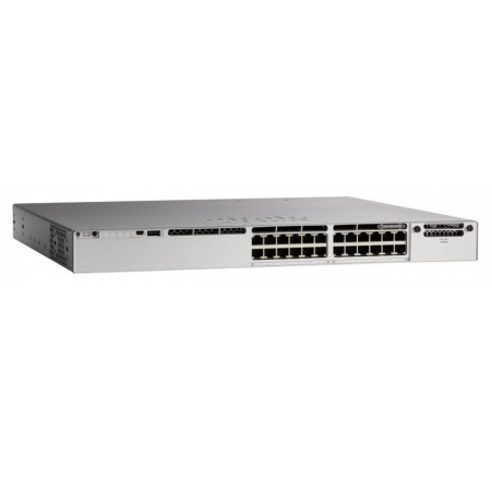 Catalyst 9300 24-port 1Gb copper with modular uplinks, PoE+, PS 1x715W, PoE+ 445W/720W, Network Essentials, C9300-24P-E