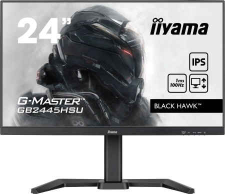 Монитор Iiyama 24" GB2445HSU-B1 черный IPS LED 1ms 16:9 HDMI M/M матовая HAS Piv 1300:1 250cd 178гр/178гр 1920x1080 100Hz DP FHD USB 4.4кг