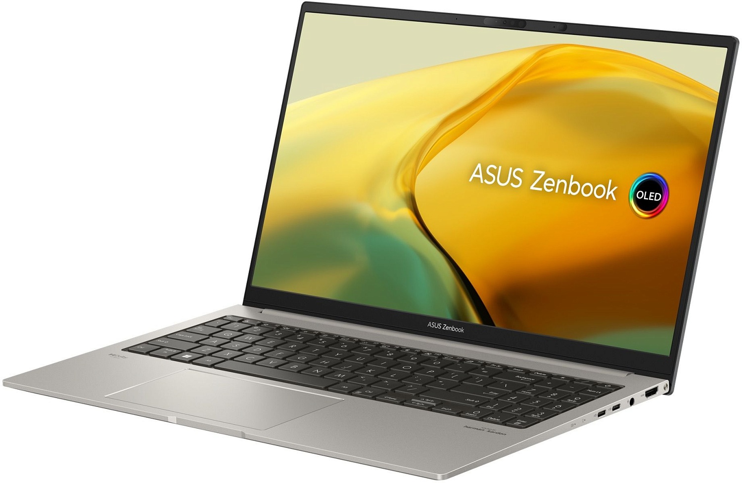 Ноутбук Asus Zenbook 15 OLED UM3504DA-MA399 Ryzen 7 7735U 16Gb SSD1Tb AMD Radeon 15.6" OLED 2.8K (2880x1620) noOS grey WiFi BT Cam Bag (90NB1163-M00J30)