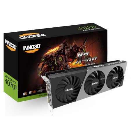 Видеокарта INNO3D RTX 4070 Ti X3 OC//RTX4070Ti, HDMI, DP*3, 12G,D6X