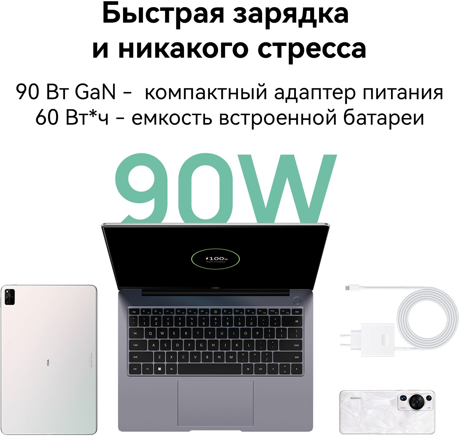 Ноутбук Huawei MateBook 14S HKFG-X Core i7 13700H 16Gb SSD1Tb Intel Iris Xe graphics 14.2" IPS Touch 2.5K (2560x1680) Windows 11 Home grey space WiFi BT Cam (53013SDK)