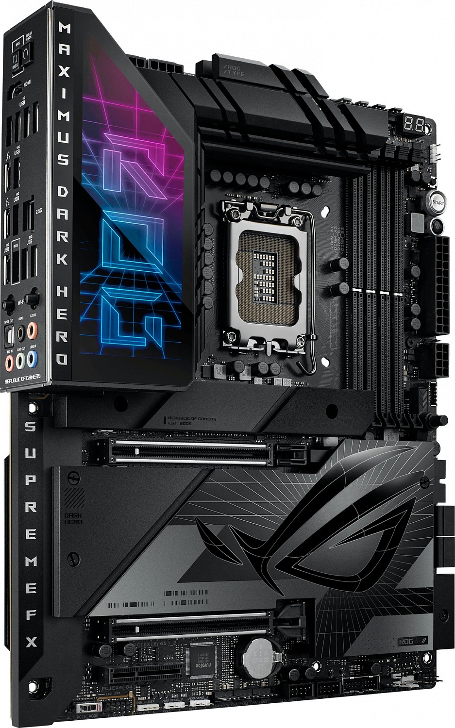Материнская плата ASUS ROG MAXIMUS Z790 DARK HERO, LGA1700, Z790, 4*DDR5, HDMI, 6xSATA3 + RAID, M2, Audio, Gb LAN, USB 3.2, USB 2.0, ATX;90MB1F90-M0EAY0