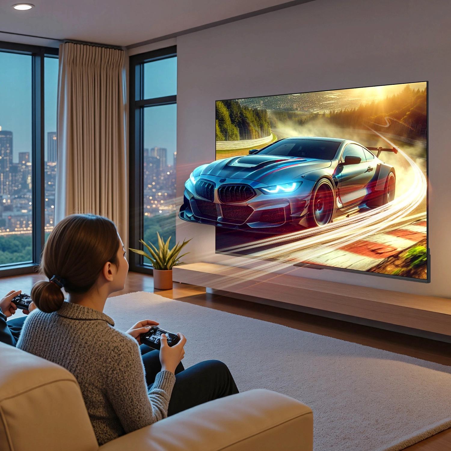 Телевизор QLED Skyworth 60" 60Q66H Google TV Frameless черный/серебристый 4K Ultra HD 60Hz DVB-T DVB-T2 DVB-C DVB-S DVB-S2 USB WiFi Smart TV