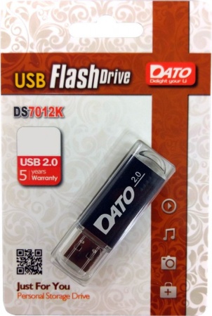 Флеш Диск Dato 8Gb DS7012 DS7012K-08G USB2.0 черный