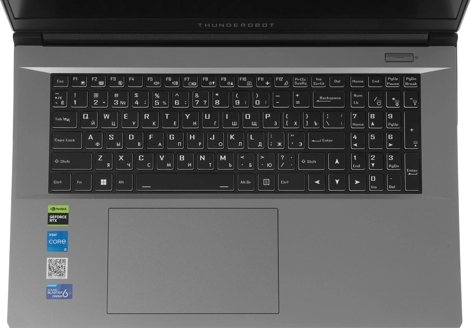 Ноутбук Thunderobot 911 Plus SD Core i5 12450H 16Gb SSD512Gb NVIDIA GeForce RTX 3050 4Gb 17.3" IPS FHD (1920x1200) FreeDOS grey WiFi BT Cam (JT009800KRU)