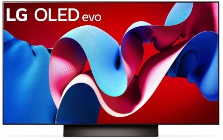 Телевизор OLED LG 48" OLED48C4RLA.ARUB темно-серый/серебристый 4K Ultra HD 120Hz DVB-T DVB-T2 DVB-C DVB-S2 USB WiFi Smart TV