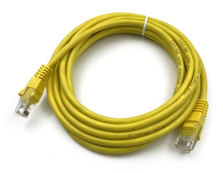 Патч-корд Buro UTP 4 пары cat5E CCA molded 3м желтый RJ-45 (m)-RJ-45 (m)