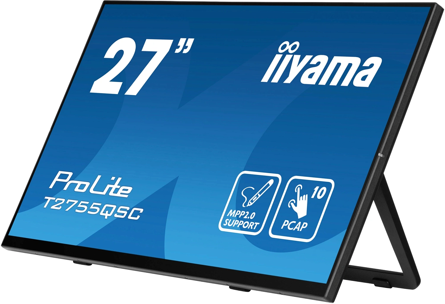 Монитор Iiyama 27" ProLite T2755QSC-B1 черный IPS LED 5ms 16:9 HDMI M/M матовая 400cd 178гр/178гр 2560x1440 75Hz DP Quad HD 2K (1440p) USB Touch 5.8кг