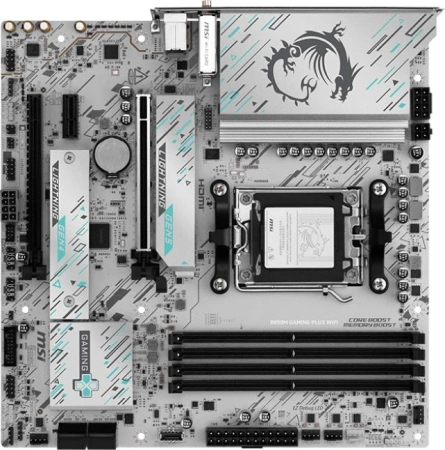 Материнская плата MSI B850M GAMING PLUS WIFI SocketAM5 AMD B850 4xDDR5 mATX AC`97 8ch(7.1) 5Gigabit RAID+HDMI+DP