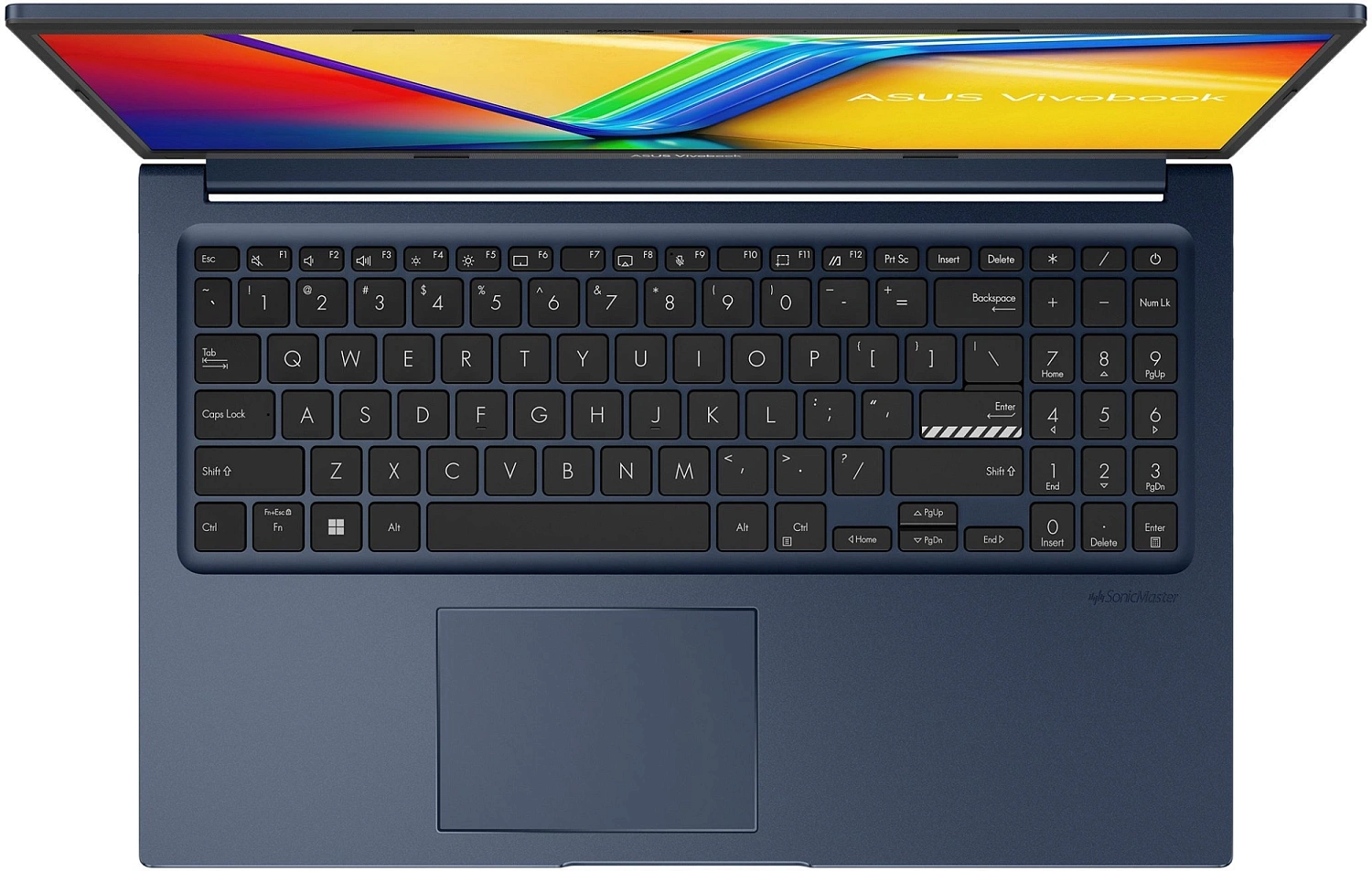 Ноутбук Asus Vivobook 15 X1504VA-BQ4061 Core 3 100U 8Gb SSD512Gb Intel Graphics 15.6" IPS FHD (1920x1080) без ОС blue WiFi BT Cam (90NB13Y1-M03UD0)