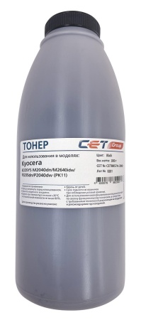 Тонер Cet PK11 CET8857A-300 черный бутылка 300гр. для принтера Kyocera ECOSYS M2135dn/2735dw/2040dn/2640idw/P2235dn/P2040dw