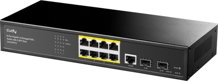 Коммутатор Cudy GS2008PS2 (L2) 8x1Гбит/с 2SFP 8PoE+ 120W управляемый