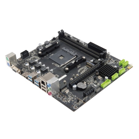 A320M Socket AM4, AMD A320, 2xDDR4-2667, D-SUB+HDMI, 1xPCI-Ex16, 1xPCI-Ex1, 4xSATA3, 1xM.2, 6 Ch Audio, GLan, (2+4)xUSB2.0, (4+2)xUSB3.1, 2xPS/2, mATX, RTL {20}