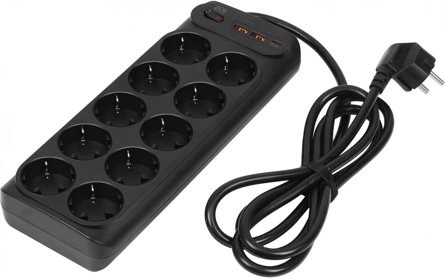 Сетевой фильтр Powercom SP-10 USB2A1СB 1.8м 1.8м (10 розеток) черный (коробка) Сетевой фильтр Powercom SP-10 USB2A1СB 1.8м 1.8м (10 розеток) черный (коробка)