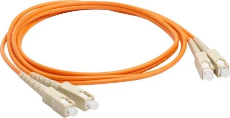 Патч-корд Lanmaster LAN-2SC-2SC/OM3-1.0 2x CS дуплекс-CS дуплекс 1м LSZH оранжевый