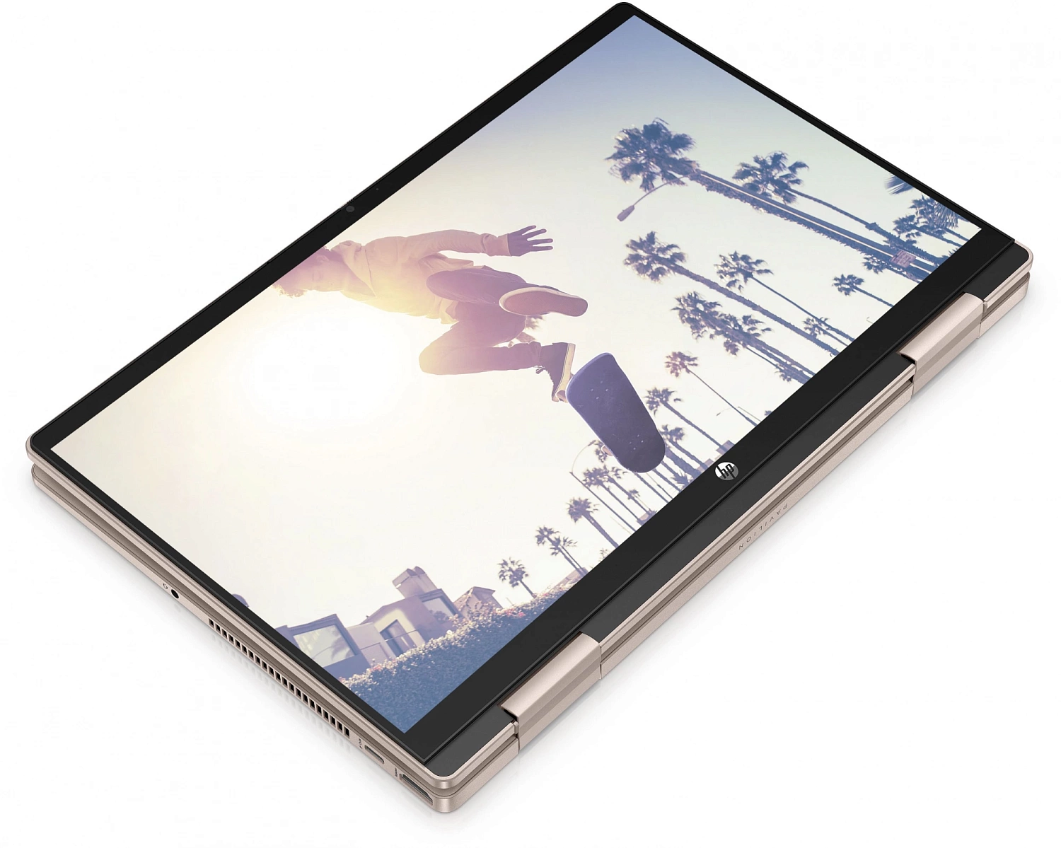 Ноутбук HP Pavilion x360 14-ek2003ci Core 5 120U 16Gb SSD512Gb Intel Graphics 14" IPS Touch FHD (1920x1080) Free DOS pink WiFi BT Cam (A1AA0EA)