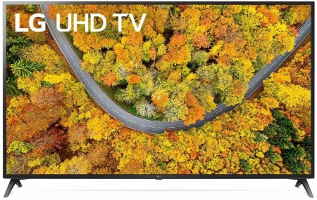 Телевизор LED LG 70" 70UP75006LC.ARU черный 4K Ultra HD 60Hz DVB-T DVB-T2 DVB-C DVB-S DVB-S2 WiFi Smart TV (RUS)