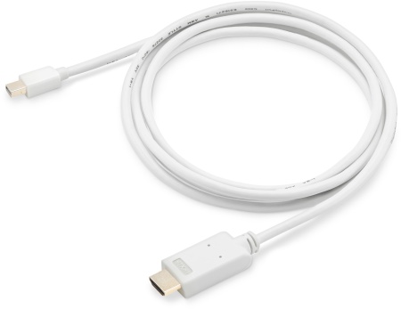 Кабель аудио-видео Buro 1.2v miniDisplayport (m)/HDMI (m) 2м. позолоч.конт. белый (BHP MDPP-HDMI-2)