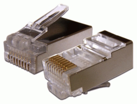 Коннектор RJ45 STP 8P8C, универсальный, cat.6A, 100 шт.