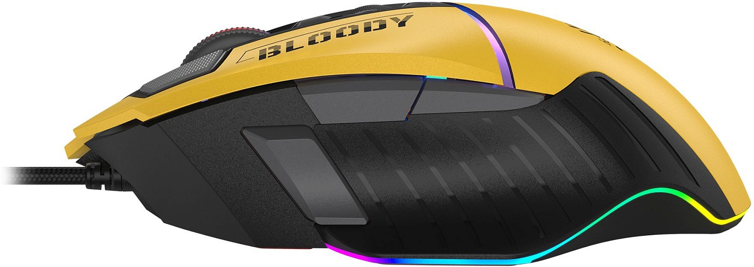 Мышь A4Tech Bloody W95 Max Sports желтый/серый оптическая (12000dpi) USB (10but) Мышь A4Tech Bloody W95 Max Sports желтый/серый оптическая (12000dpi) USB (10but)