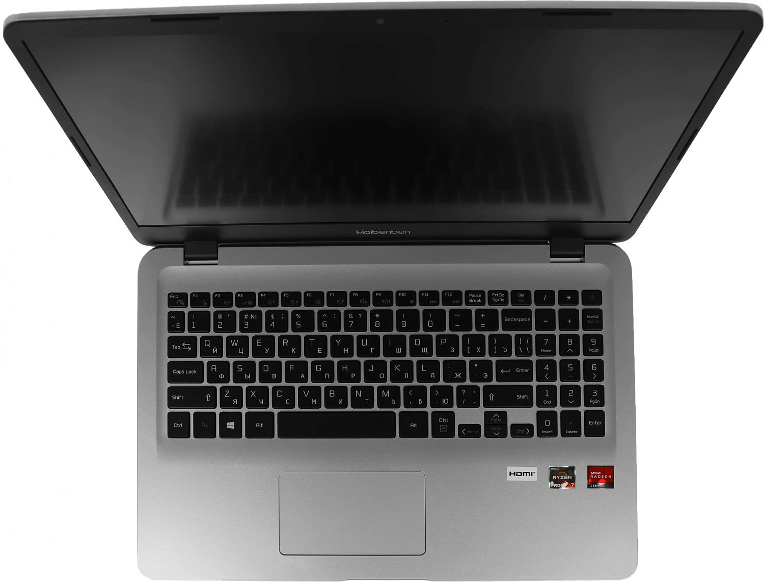 Ноутбук Maibenben M547 Pro Ryzen 7 Pro 4750U 8Gb SSD256Gb AMD Radeon 15.6" IPS FHD (1920x1080) Linux silver WiFi BT Cam 4450mAh (M5471SA0LSRE1)