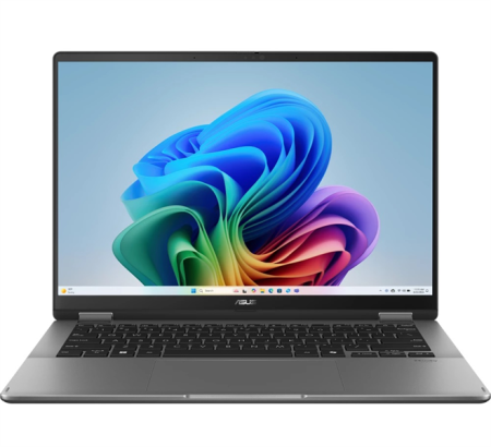 Ноутбук ASUS Vivobook 14 Flip TP3407SA-QL055W Intel Core Ultra 7 256V/16GB LPDDR5X 16GB/1TB SSD/Intel Arc Graphics/14" OLED WUXGA (1920 x 1200) TOUCH WiFi 7+BT 5.4/ WIN11 HOME/1.33 kg/Matte Gray/Stylus