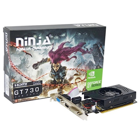 Ninja GT730 LP (96SP) 2GB DDR3 128bit VGA DVI HDMI RTL {50} (NK73NP023F) (615085)