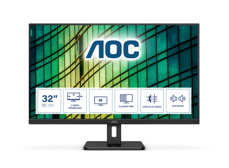 Монитор AOC 31.5" Value Line U32E2N черный VA LED 16:9 HDMI M/M матовая 350cd 178гр/178гр 3840x2160 60Hz DP 4K 8.34кг
