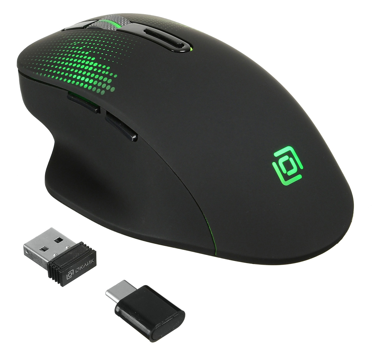 Мышь Оклик 636LWC черный оптическая (1600dpi) беспроводная USB/USB-C для ноутбука (6but) Мышь Оклик 636LWC черный оптическая (1600dpi) беспроводная USB/USB-C для ноутбука (6but)
