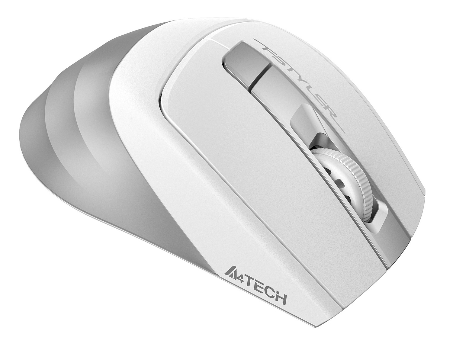 Мышь A4Tech Fstyler FG35 серебристый/белый оптическая (2000dpi) беспроводная USB (6but) Мышь A4Tech Fstyler FG35 серебристый/белый оптическая (2000dpi) беспроводная USB (6but)