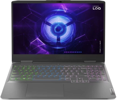Ноутбук Lenovo LOQ 15IRH8 Core i7 13620H 16Gb SSD512Gb NVIDIA GeForce RTX4060 8Gb 15.6" IPS FHD (1920x1080) без ОС grey WiFi BT Cam (_82XV00KCRK)