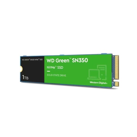 Твердотельный накопитель Western Digital SSD Green SN350 NVMe 1Tb M2.2280 WDS100T3G0C, 1 year