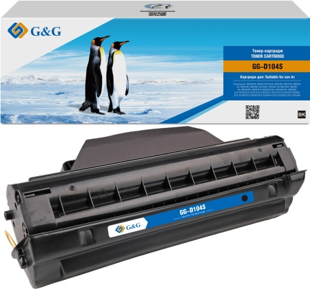 Картридж лазерный G&G GG-D104S черный (1500стр.) для Samsung ML-1660K/1665K/1661K;SCX-3200/3210/3205/3217