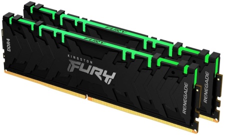 Память DDR4 2x16Gb 3600MHz Kingston KF436C16RB1AK2/32 Fury Renegade RGB RTL Gaming PC4-28800 CL16 DIMM 288-pin 1.35В quad rank с радиатором Ret