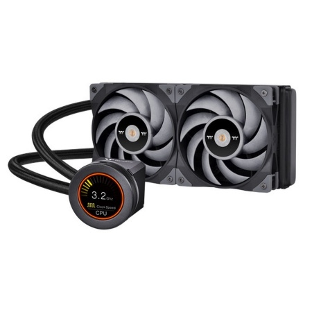 TOUGHLIQUID Ultra 240 CPU AIO Liquid Cooler [CL-W322-PL12GM-A] All-In-One Liquid Cooling "System/Water Block 2,1" LCD/Fan 120*2/PWM 500~2500rpm/Gray (527996)"