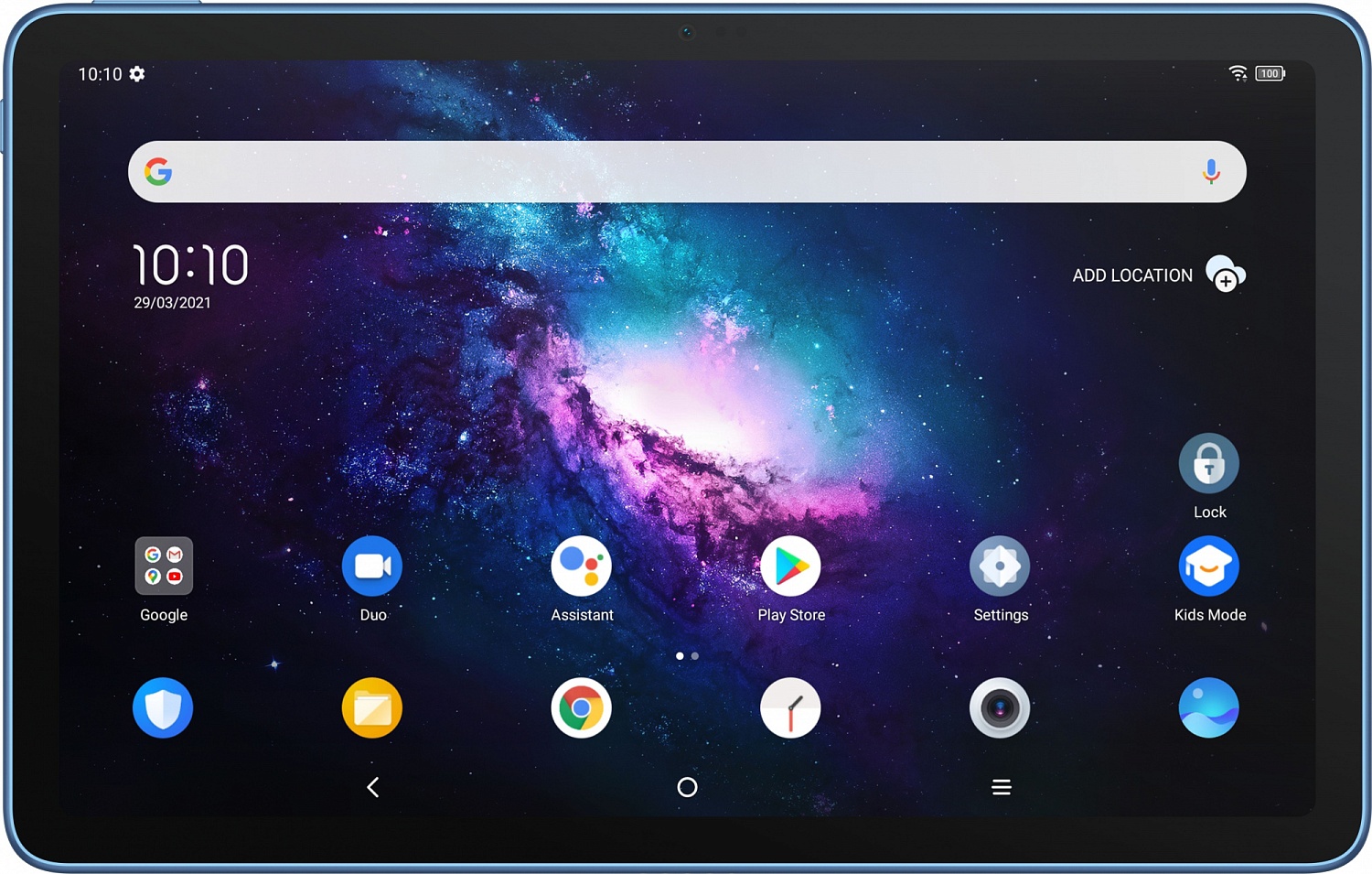 Планшет TCL Tabmax 10 MT MT8788A (2.0) 8C RAM4Gb ROM64Gb 10.36" IPS 2000x1200 Android голубой 13Mpix 8Mpix BT WiFi Touch microSD 256Gb minUSB 8000mAh до 1000hrs