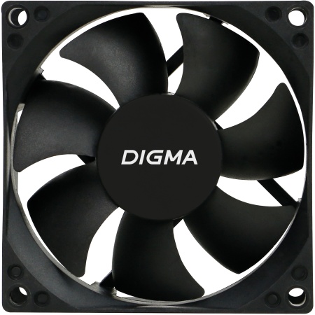 Вентилятор Digma DFAN-80 80x80x25mm 3-pin 4-pin (Molex)23dB 73gr Ret