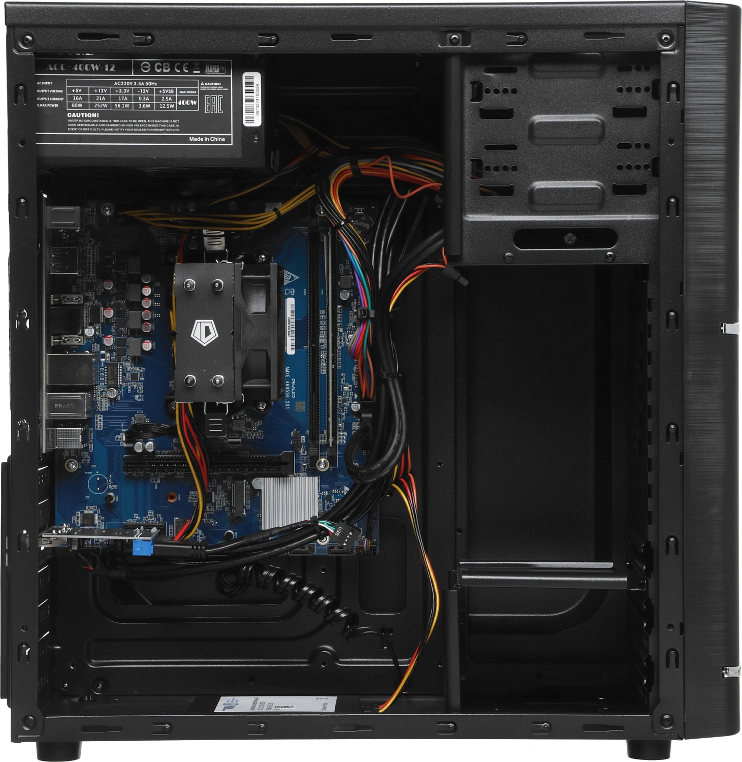 ПК Amur Нарвал A5A14 АМУЕ.466219.002 MT Ryzen 5 3400G (3.7) 8Gb SSD256Gb Vega 11 FreeDOS GbitEth 400W мышь клавиатура черный (RUS) (2169402)