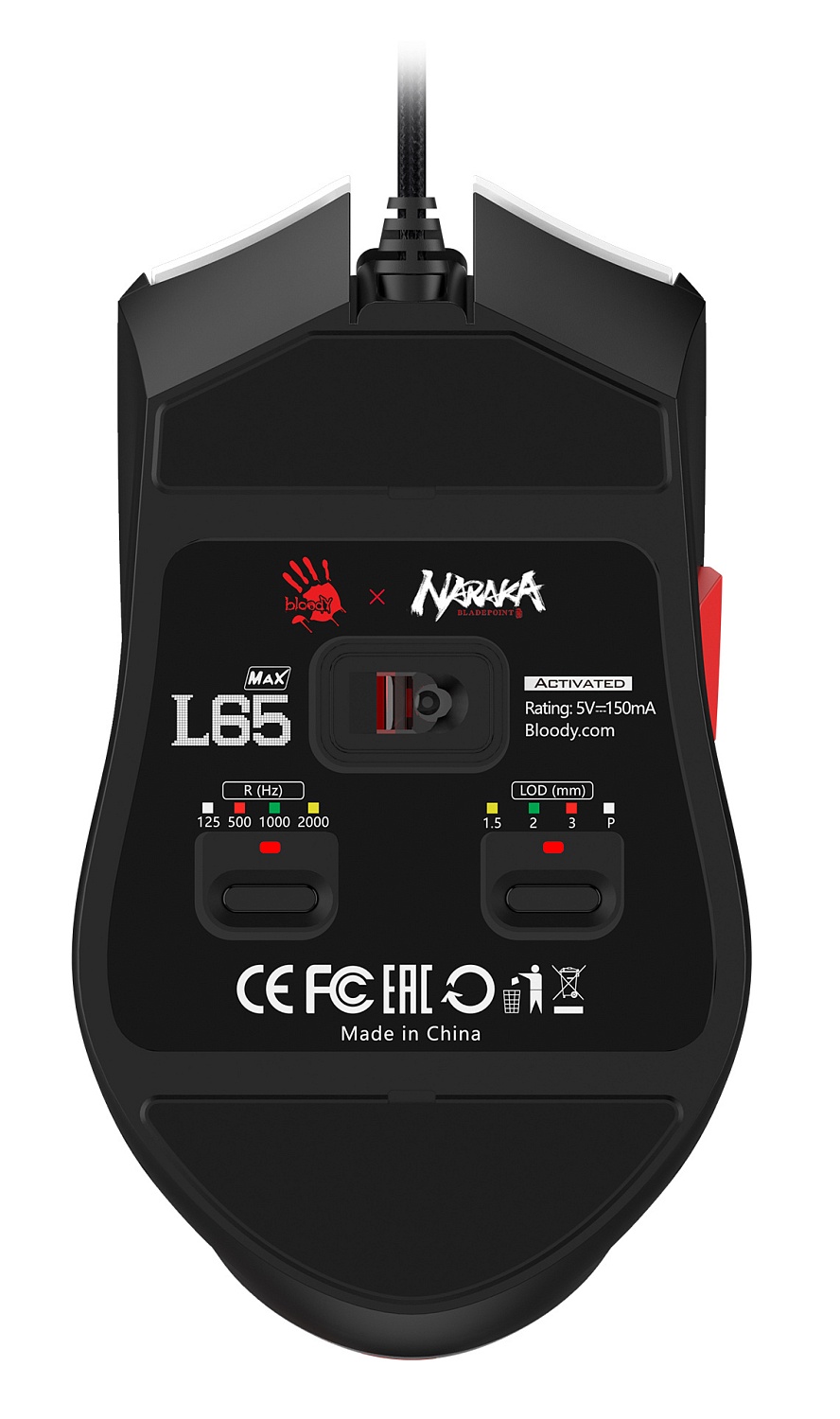 Мышь A4Tech Bloody L65 Max белый/рисунок оптическая (12000dpi) USB (6but) Мышь A4Tech Bloody L65 Max белый/рисунок оптическая (12000dpi) USB (6but)