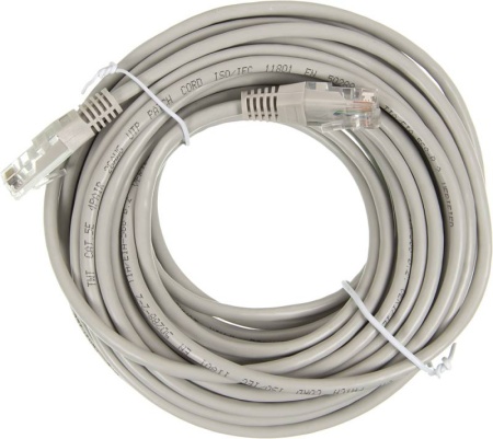 Патч-корд Lanmaster TWT-45-45-10-GY UTP RJ-45 вил.-вилка RJ-45 кат.5E 10м серый ПВХ (уп.:1шт)