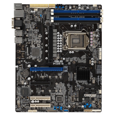 P12R-E ATX, LGA 1200, 4x DDR4 DIMM (to 128GB ECC UDIMM), 6x USB 3.0 (4 rear), 8x SATA (4 in MiniSAS HD), 1x PCIE x16/x8, 1x PCIE x8, 2x PCIE x8 (link x4), 2xM.2 22110, LAN 2x 1Gb, Video AST2600, IPMI (674016)