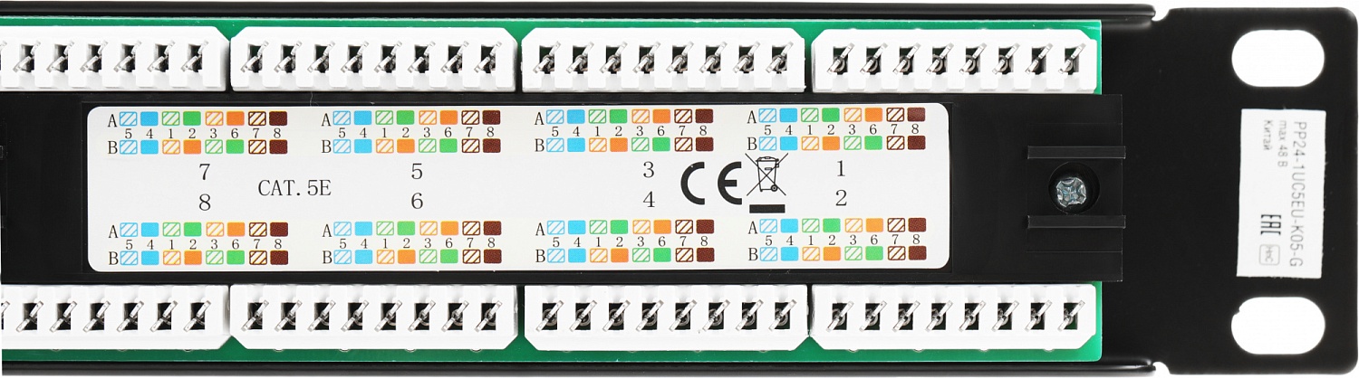 Патч-панель ITK PP24-1UC5EU-K05-G 19" 1U 24xRJ45 кат.5e UTP Патч-панель ITK PP24-1UC5EU-K05-G 19" 1U 24xRJ45 кат.5e UTP