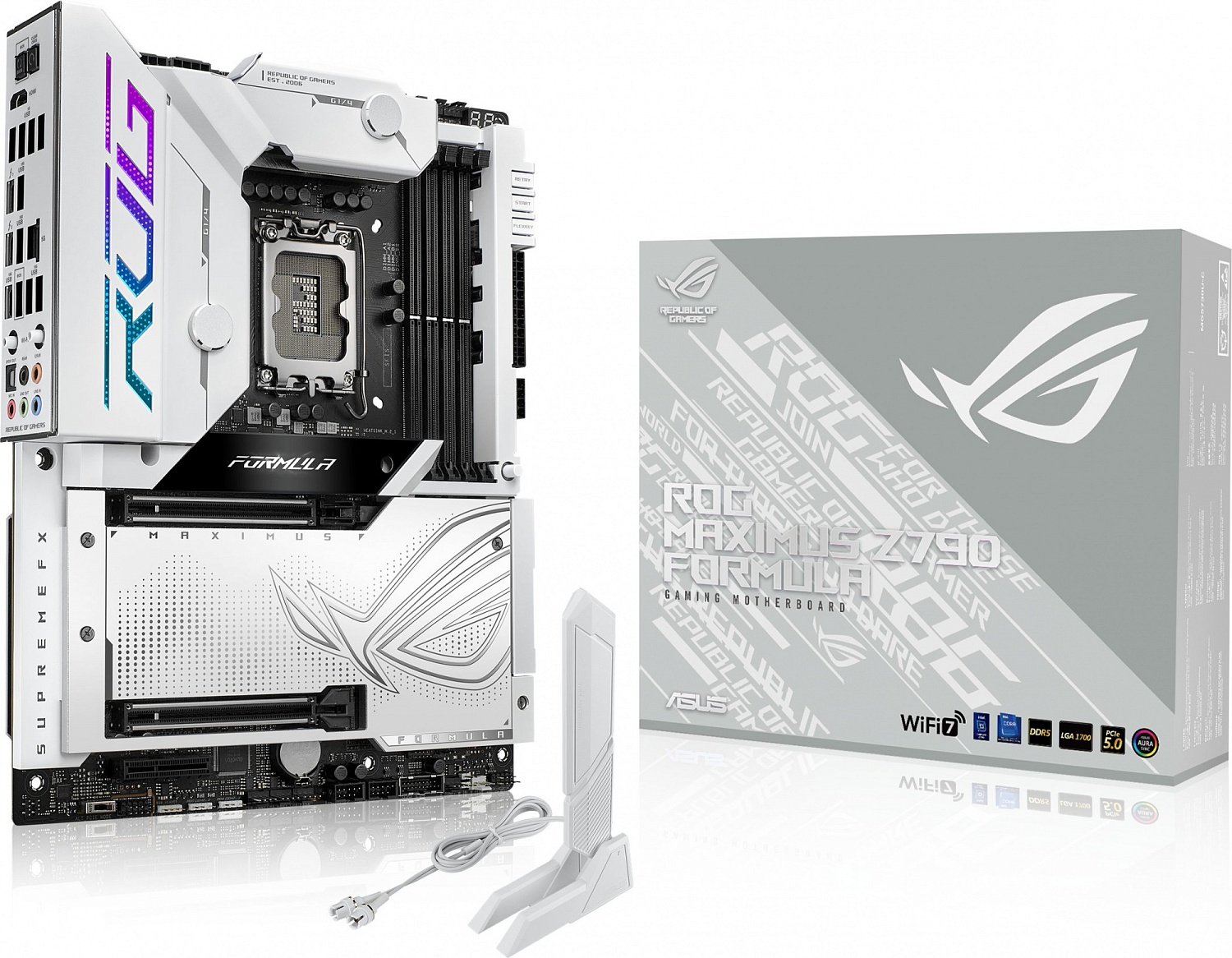 Материнская плата ASUS ROG MAXIMUS Z790 FORMULA, LGA1700, Z790, 4*DDR5, HDMI, 6xSATA3 + RAID, M2, Audio, Gb LAN, USB 3.2, USB 2.0, ATX; 90MB1FS0-M0EAY0